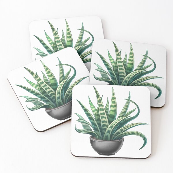Item preview, Black Potted Snakeplant - Cute Cartoon Potted Houseplant Painting designed and sold by Star-Fragment.