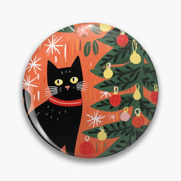 Item preview, Meowy Christmas Black Cat designed and sold by Artlizzard.