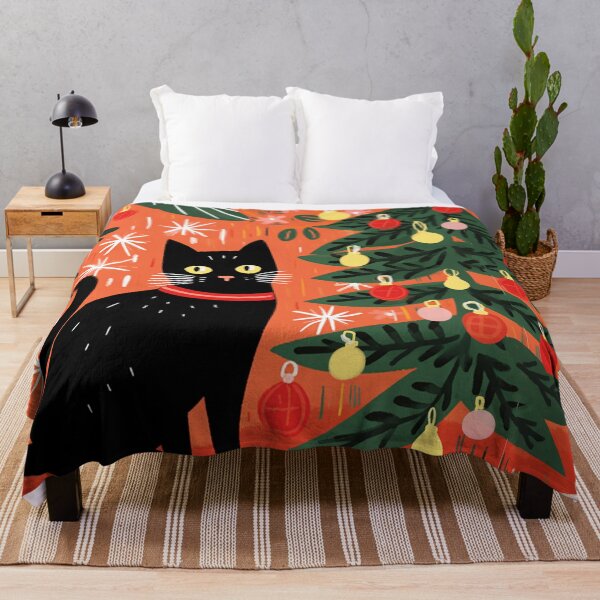 Item preview, Meowy Christmas Black Cat designed and sold by Artlizzard.