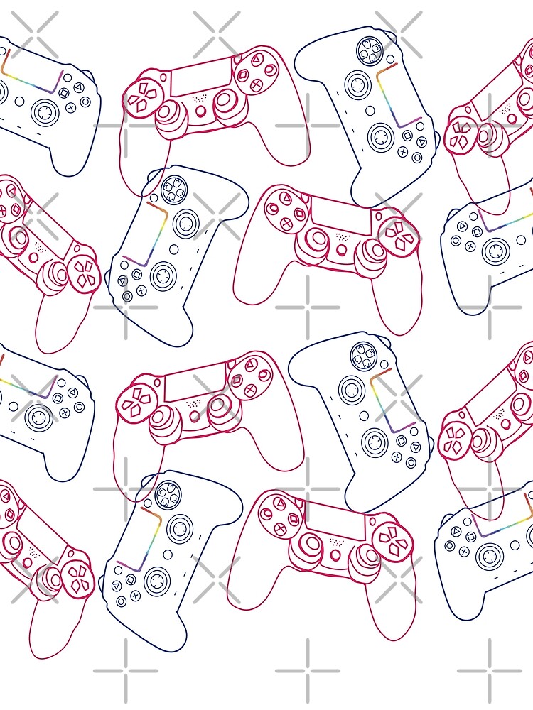 Thumbnail 3 of 3, Scarf, Controllers Pattern designed and sold by Manitarka.
