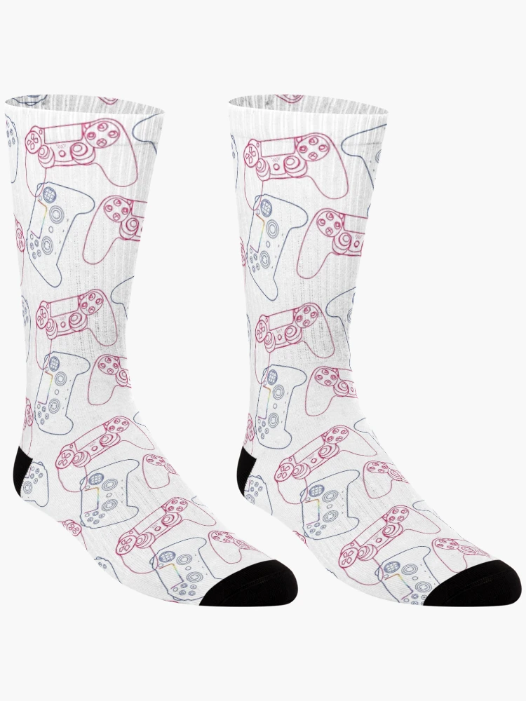 Thumbnail 3 of 5, Socks, Controllers Pattern designed and sold by Manitarka.