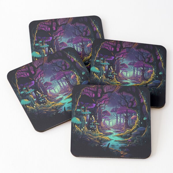 Item preview, View of a Vibrant Mushroom Forest  designed and sold by TheeTeeMan.