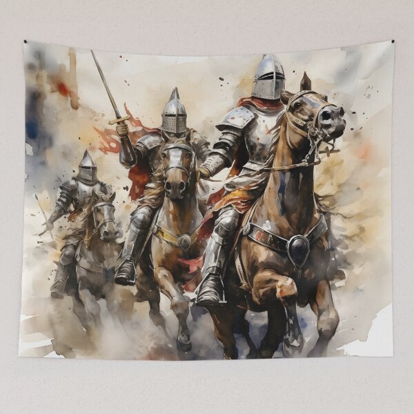 Item preview, Stunning watercolor medieval knights designed and sold by dcrc.