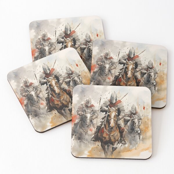 Item preview, stunning watercolor medieval knights designed and sold by dcrc.