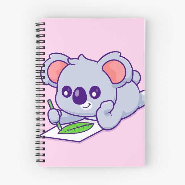 Item preview, "Koala's Creativity: Cute Koala Draws a Leaf - Cartoon Vector Icon" designed and sold by hjian8219.