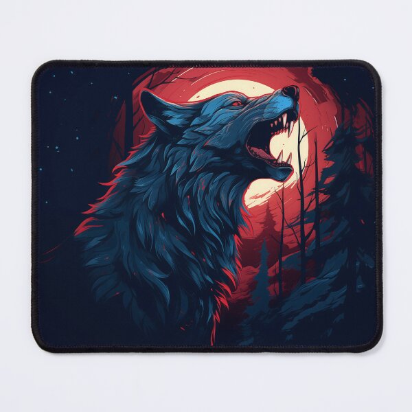 Item preview, Blue WolfDog Roaring designed and sold by taujiart.