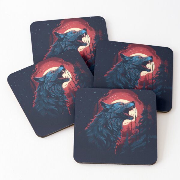 Item preview, Blue WolfDog Roaring designed and sold by taujiart.