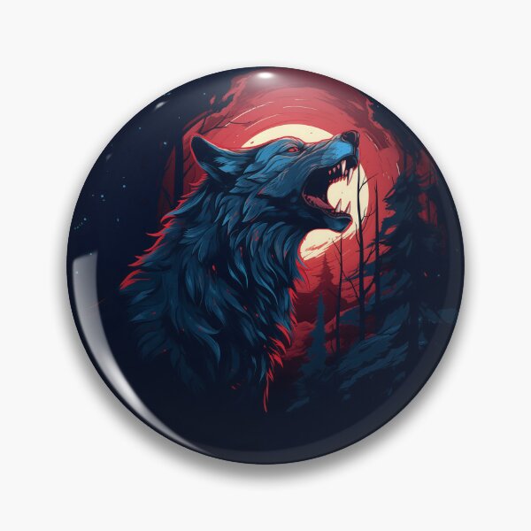Item preview, Blue WolfDog Roaring designed and sold by taujiart.