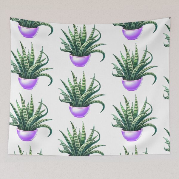 Item preview, Purple Potted Snakeplant - Fantasy Indoor Plant Painting designed and sold by Star-Fragment.