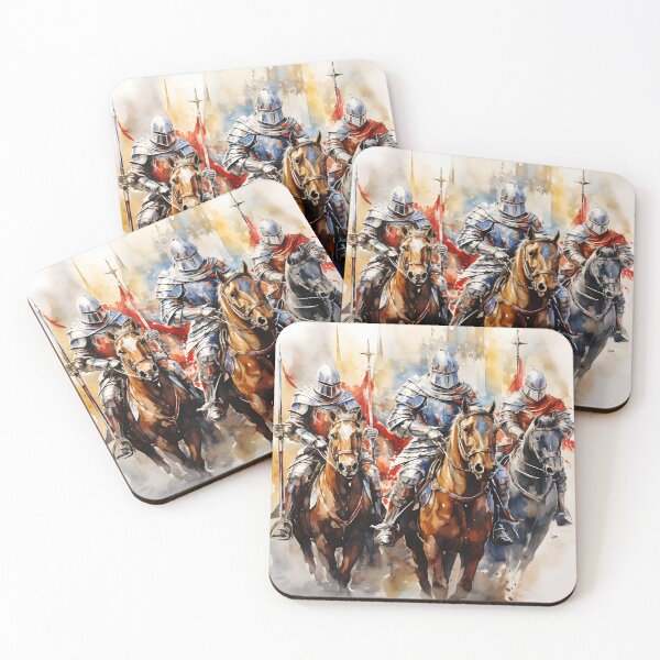 Item preview, stunning watercolor medieval knights designed and sold by dcrc.