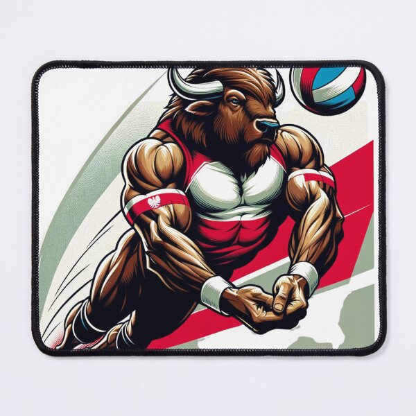 Item preview, Volleyball Spiking Polish Bison designed and sold by KNAA.