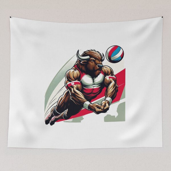 Item preview, Bisonte polaco rematando voleibol designed and sold by KNAA.