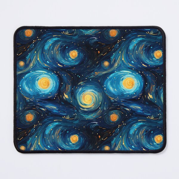 Item preview, Cosmic Swirl: Stardust Hues & Iridescent Ripples in Van Gogh Style designed and sold by polonuim210.