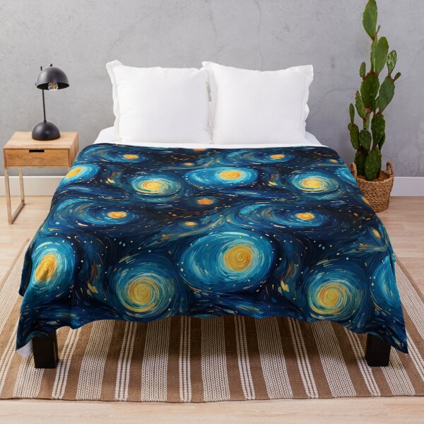 Item preview, Cosmic Swirl: Stardust Hues & Iridescent Ripples in Van Gogh Style designed and sold by polonuim210.