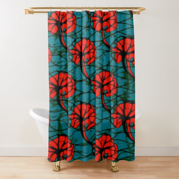 African wax print Shower Curtain