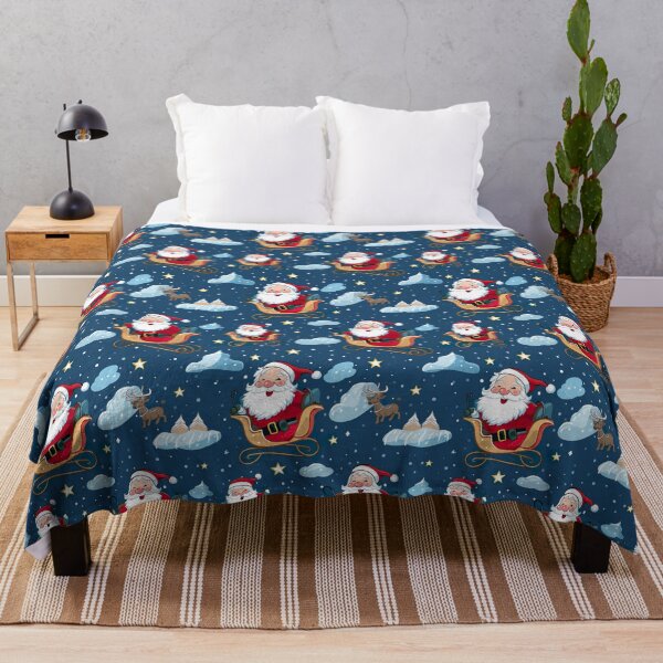 Aperçu de l'œuvre Santa In Sleigh Christmas Pattern créée et vendue par Yogimeister.