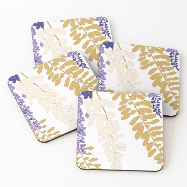 Item preview, Golden Hues & Lavender Dreams: A Botanical Pattern Design - White Background designed and sold by 21 Tulips.
