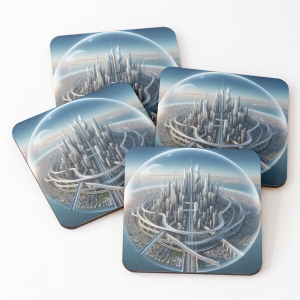 Item preview, Futuristic City Dome - Utopian Metropolis designed and sold by Newpixelland.
