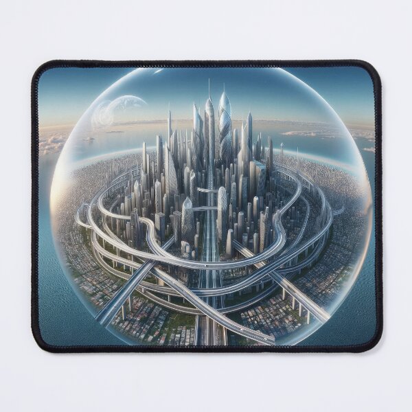 Item preview, Futuristic City Dome - Utopian Metropolis designed and sold by Newpixelland.