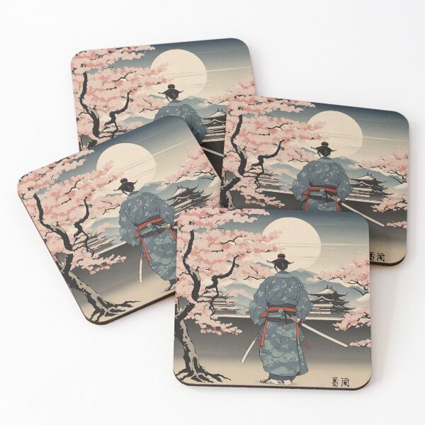 Item preview, Samurai Warrior Under Cherry Blossom Trees designed and sold by XamiDesign.