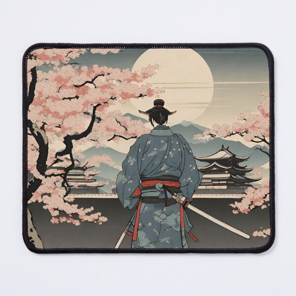 Item preview, Samurai Warrior Under Cherry Blossom Trees designed and sold by XamiDesign.