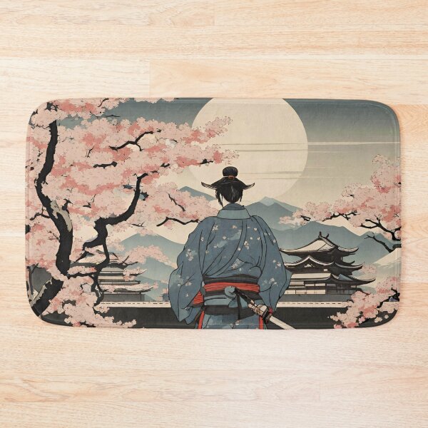 Item preview, Samurai Warrior Under Cherry Blossom Trees designed and sold by XamiDesign.
