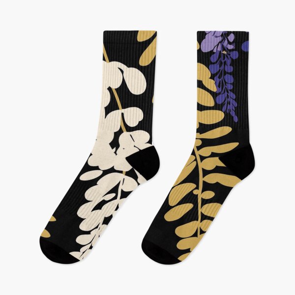 Item preview, BMidnight Elegance: Lavender and Gold Botanical Silhouette Design - On Black designed and sold by 21 Tulips.
