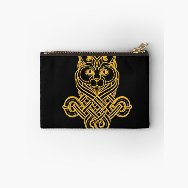 Item preview, Gold Battle Cat Celtic Knot Work designed and sold by AtlantisApparel.