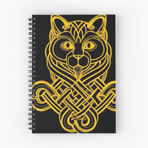 Item preview, Gold Battle Cat Celtic Knot Work designed and sold by AtlantisApparel.