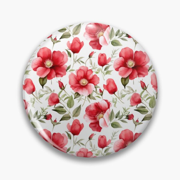 Item preview, Beautiful Red Wild Rose Seamless Pattern (Watercolor) V.2 designed and sold by CreatureHouse95.
