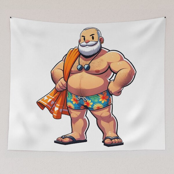 Item preview, Gay bear daddy on the beach designed and sold by norbears.