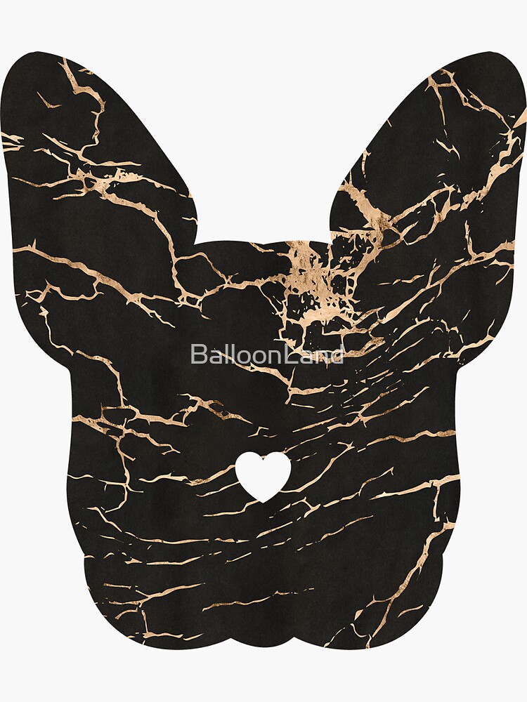 “marble french bulldog frenchie sticker” Sticker by BalloonLand | Redbubble