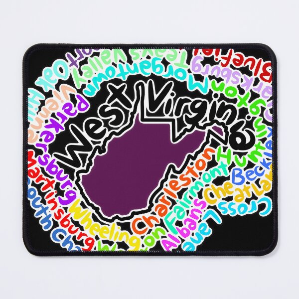 Item preview, WestVirginia map with names designed and sold by Maws25.