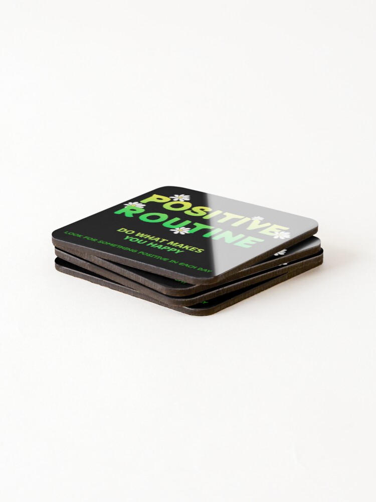 Thumbnail 4 of 5, Coasters (Set of 4), POSITIVE ROUTINE designed and sold by zzzozzo.