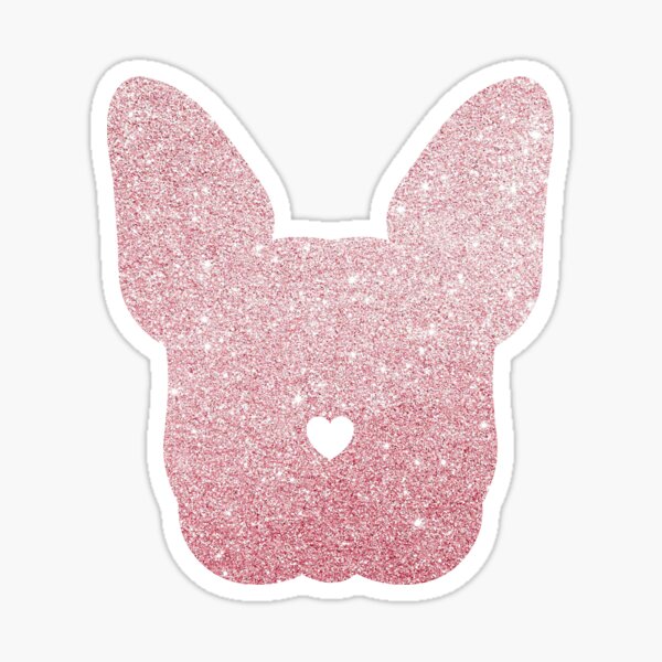 rosegold french bulldog frenchie sticker Sticker