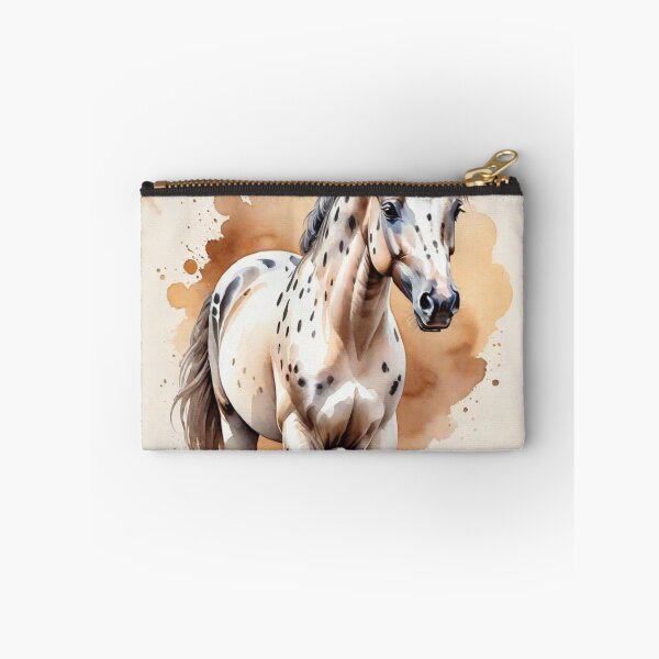 Item preview, Appaloosa Beauty: Horse on Light Brown Background Art Print designed and sold by Artforhorse.