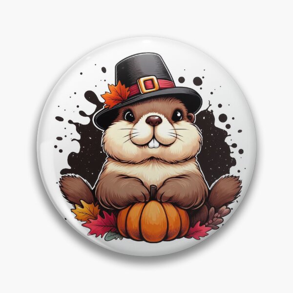 Item preview, thanksgiving marmot designed and sold by Animalia-.