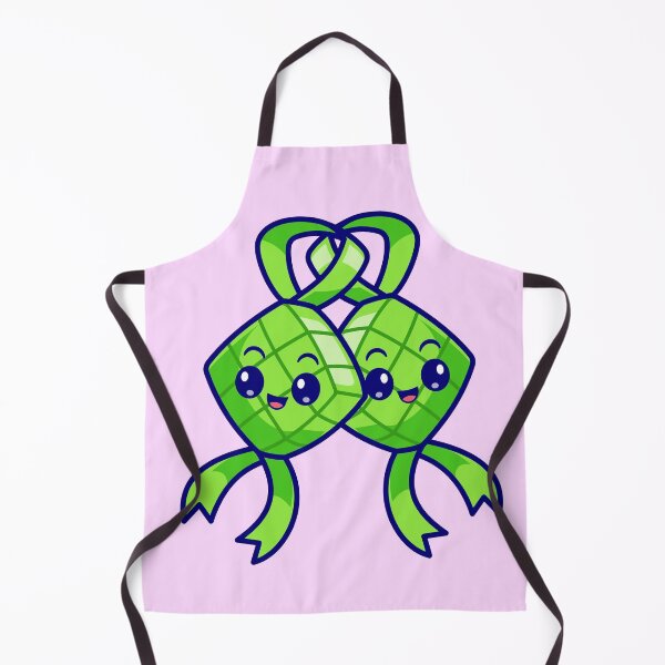 Item preview, Cute Couple Ketupat Food Cartoon Vector Icon Illustration" designed and sold by hjian8219.