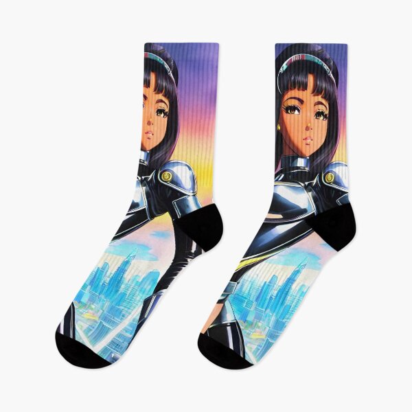 Item preview, Chrome City Gworl | Black Anime Girl designed and sold by blackanimemecca.