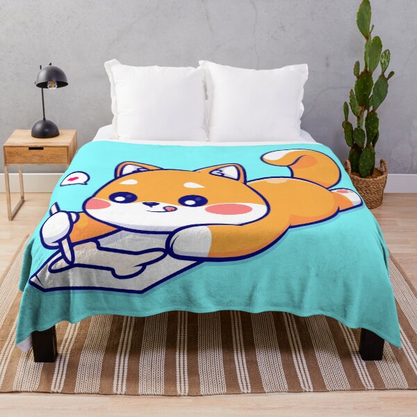 Item preview, Cute Shiba Inu Dog Drawing Bone Cartoon Vector Icon Illustration designed and sold by hjian8219.