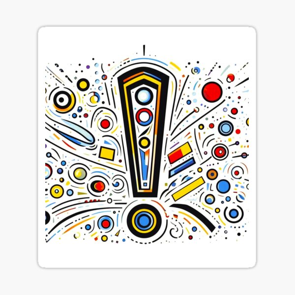 unique exclamation mark Sticker