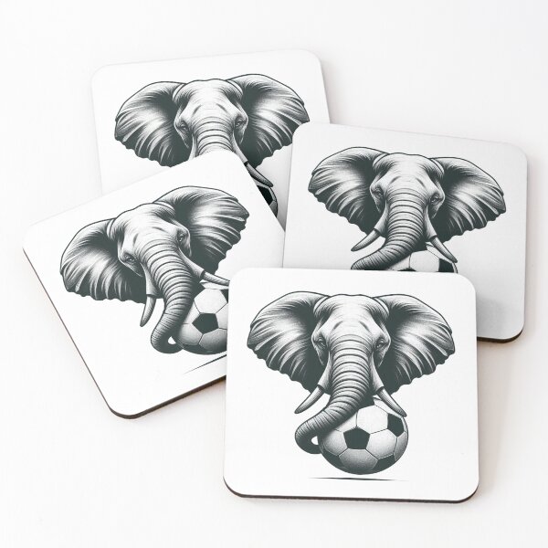 Item preview, soccer elephant designed and sold by Animalia-.