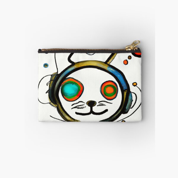 Item preview, cat wearing earphones designed and sold by growing-mom.