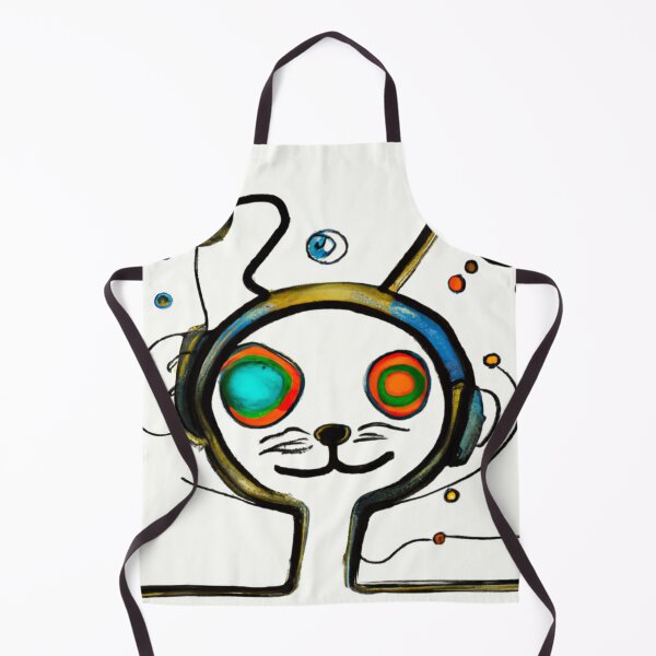 Item preview, cat wearing earphones designed and sold by growing-mom.