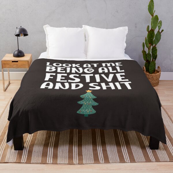 Item preview, Look At Me Being All Festive And Shit Funny Christmas Humor Quotes designed and sold by HalloweenGift.