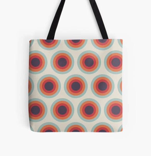 Vintage Color Stitching Tote Bag, Classic Geometric Pattern