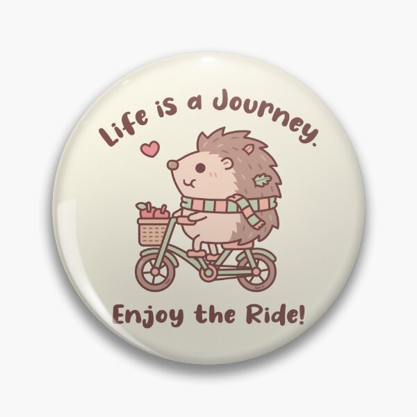 Item preview, Cute Hedgehog Life Is A Journey Enjoy The Ride Quote designed and sold by rustydoodle.