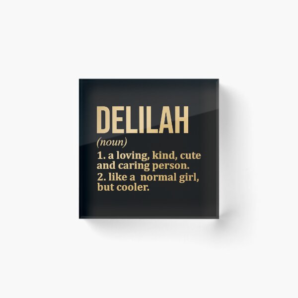 Item preview, Delilah Name Definition in Gold designed and sold by XCIV.