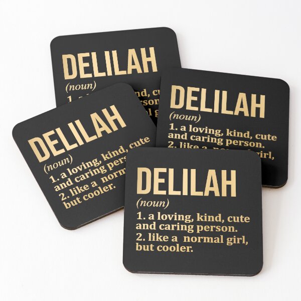 Item preview, Delilah Name Definition in Gold designed and sold by XCIV.