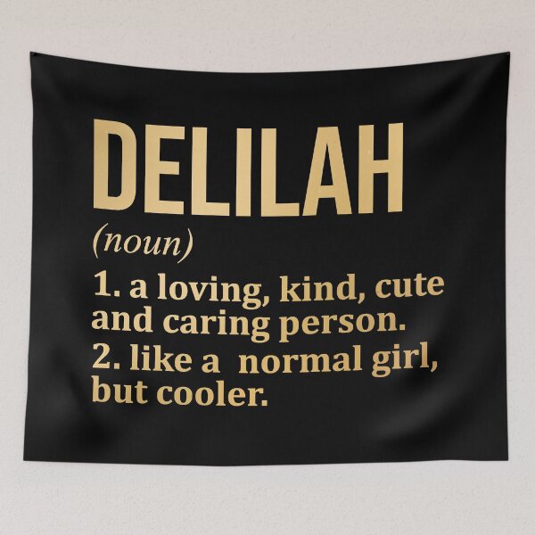 Item preview, Delilah Name Definition in Gold designed and sold by XCIV.